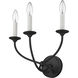 Arabella 3 Light 14 inch Matte Black Wall Sconce Wall Light