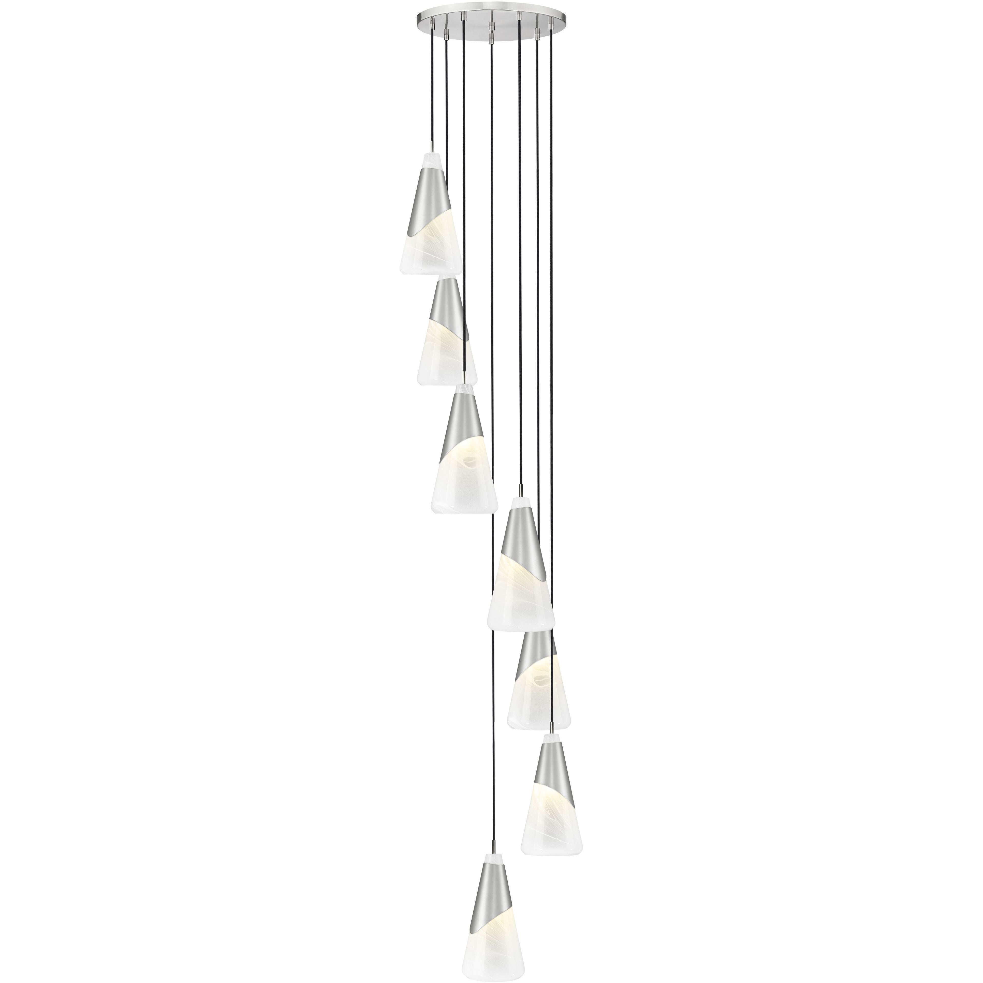Aimie 7 Light 18 inch Brushed Nickel Chandelier Ceiling Light