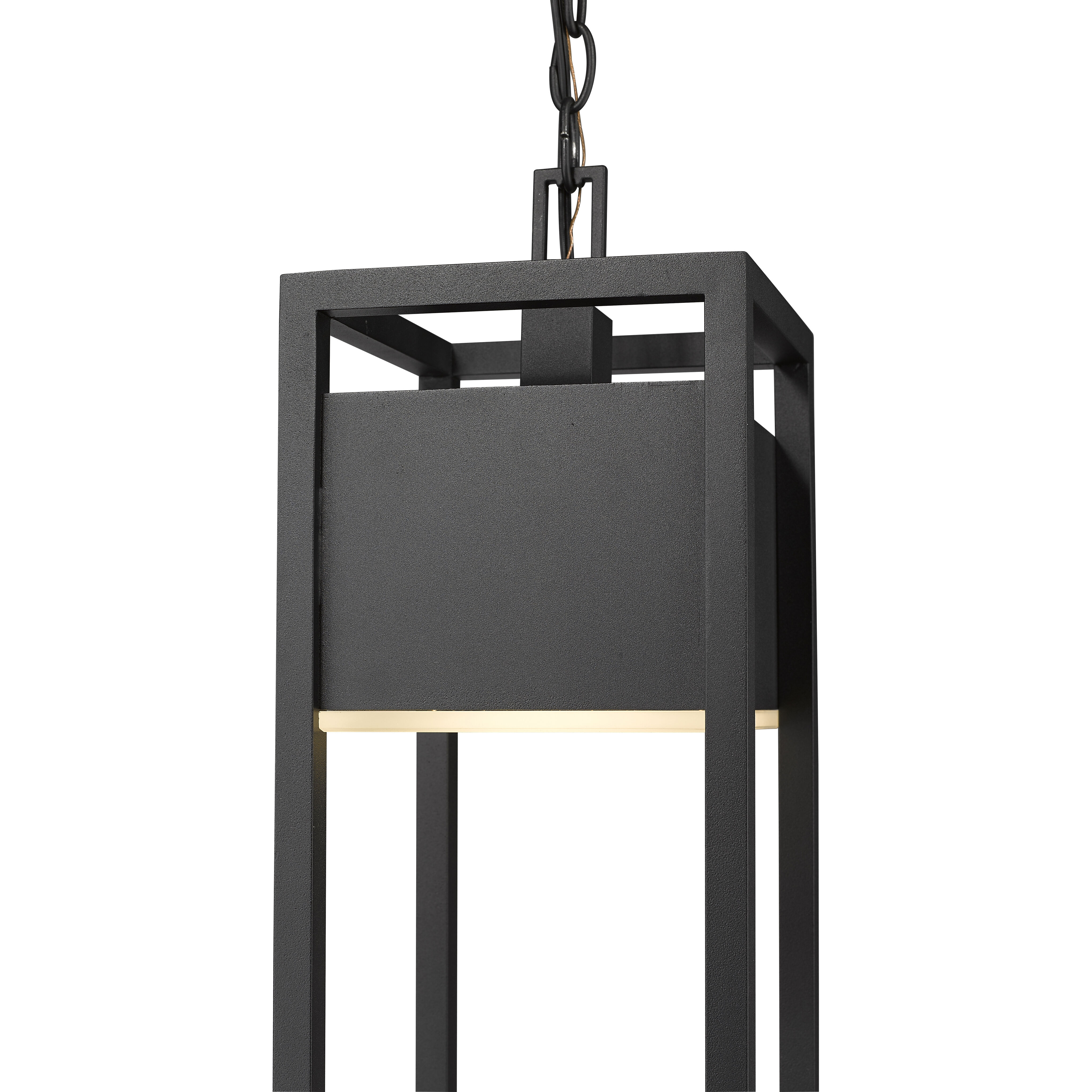 Barwick LED 7 inch Black Outdoor Chain Mount Ceiling Fixture