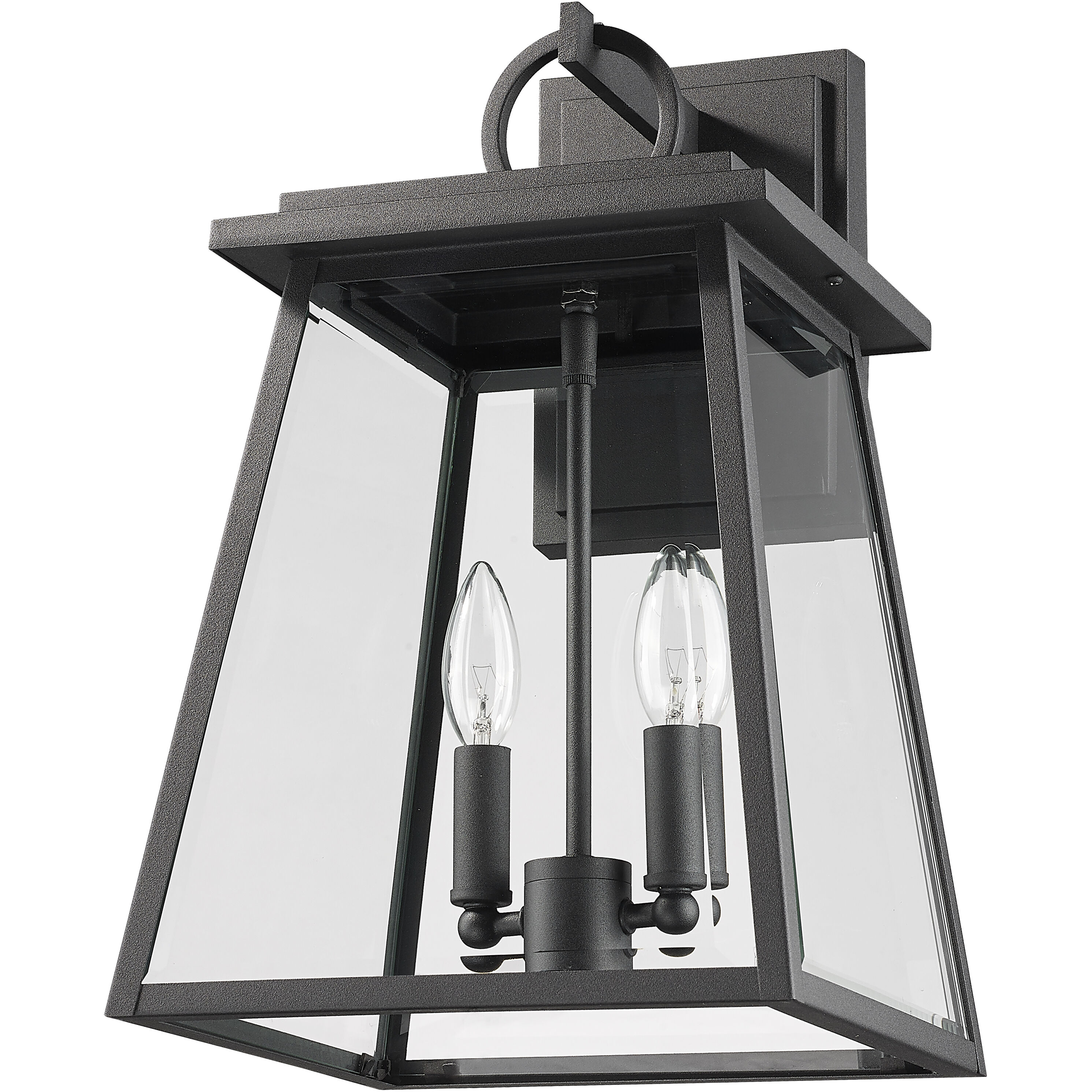 Broughton 2 Light 17.5 inch Black Outdoor Wall Light