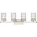 Archer 4 Light 32.75 inch Brushed Nickel Vanity Wall Light