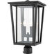 Seoul 2 Light 19.75 inch Black Outdoor Post Mount Fixture in 13