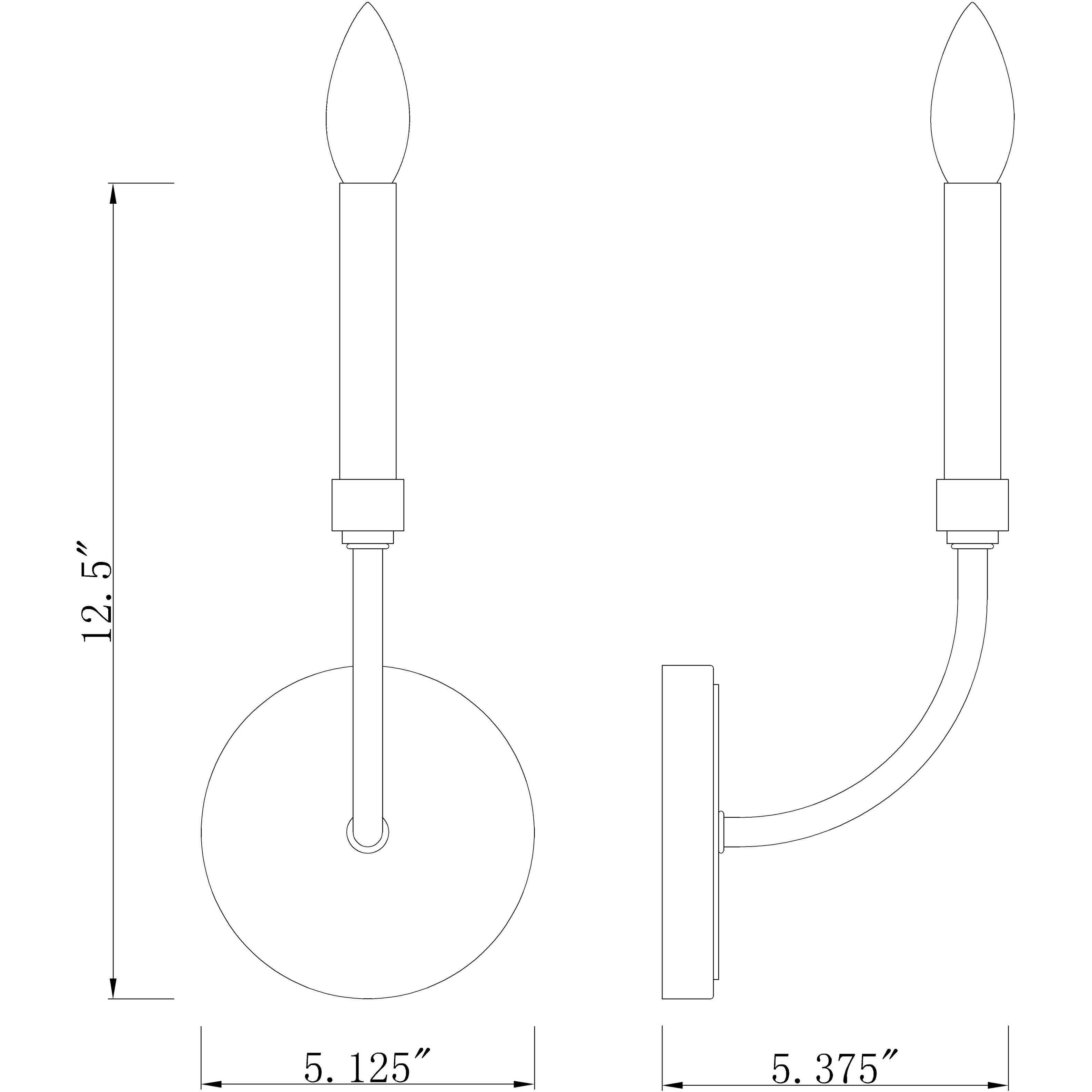 Haylie 1 Light 5.25 inch Matte Black and Brushed Nickel Wall Sconce Wall Light