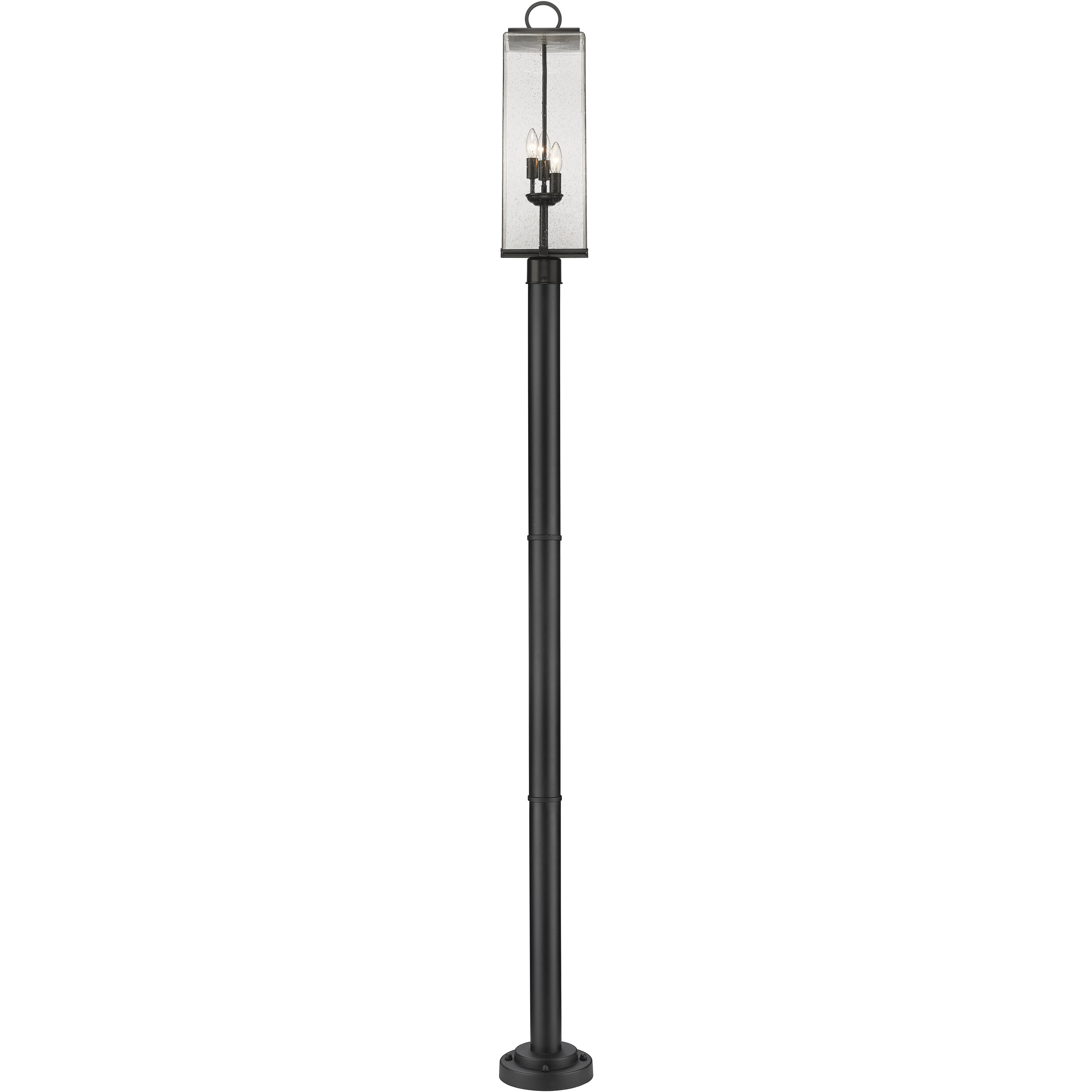 Sana 3 Light 100.25 inch Black Outdoor Post Mounted Fixture
