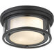 Willow 2 Light 12 inch Matte Black Flush Mount Ceiling Light