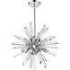 Burst 6 Light 24.75 inch Chrome Chandelier Ceiling Light in 33