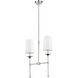 Emily 2 Light 19 inch Polished Nickel Linear Chandelier Ceiling Light