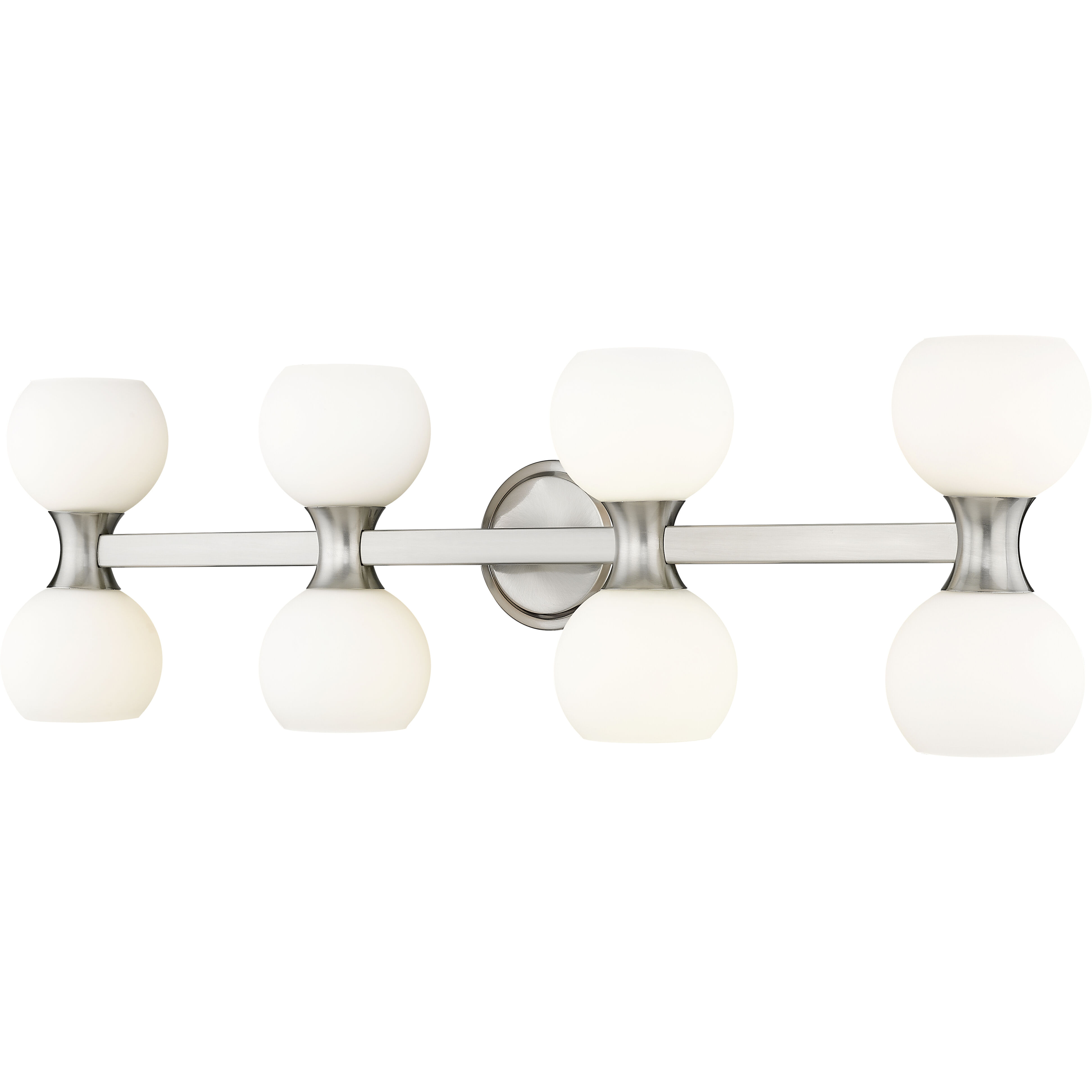 Artemis 8 Light 35 inch Brushed Nickel Vanity Wall Light