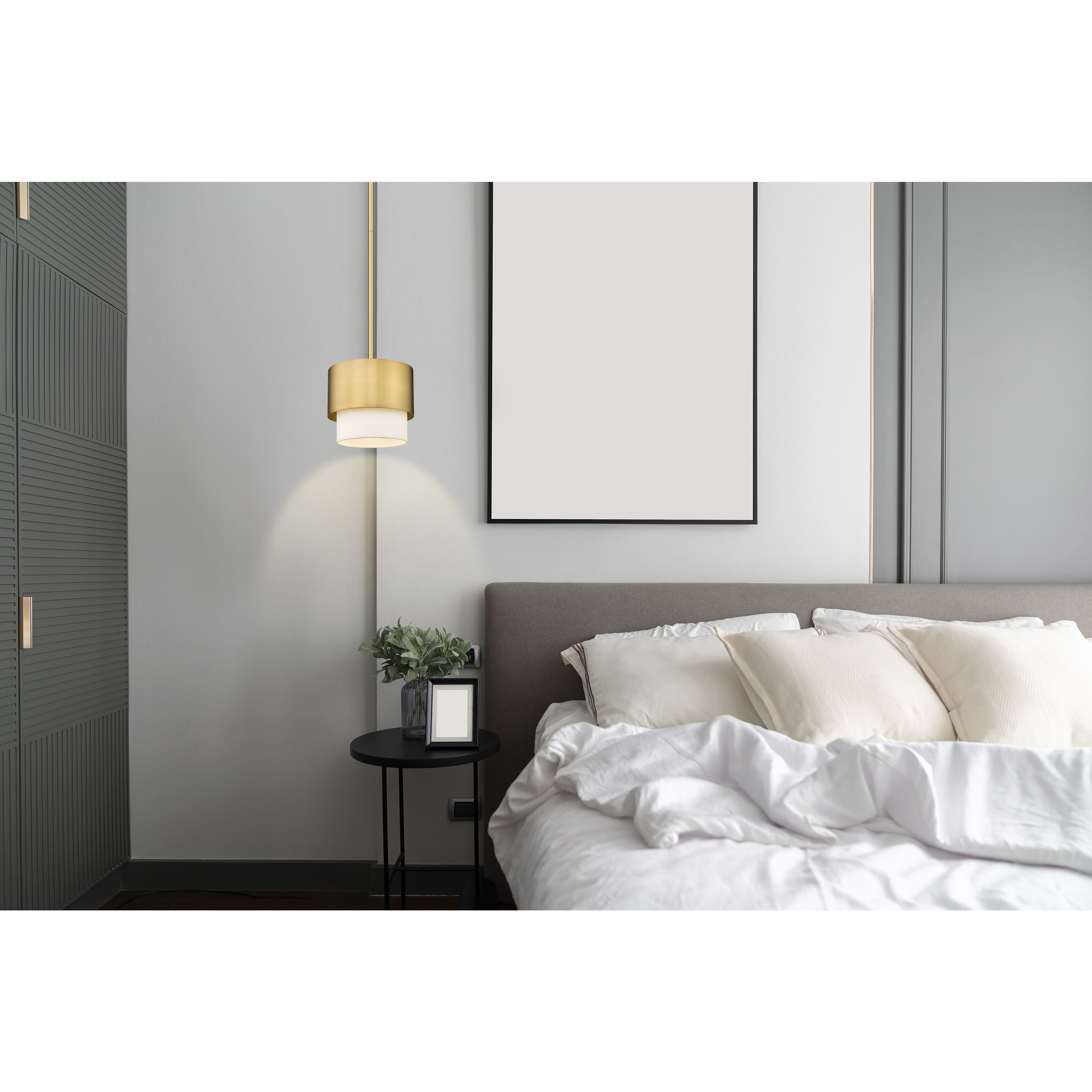 Counterpoint 1 Light 7.25 inch Modern Gold Pendant Ceiling Light