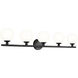 Neoma 5 Light 38.25 inch Matte Black Vanity Wall Light