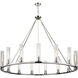 Beau 15 Light 60 inch Polished Nickel Chandelier Ceiling Light