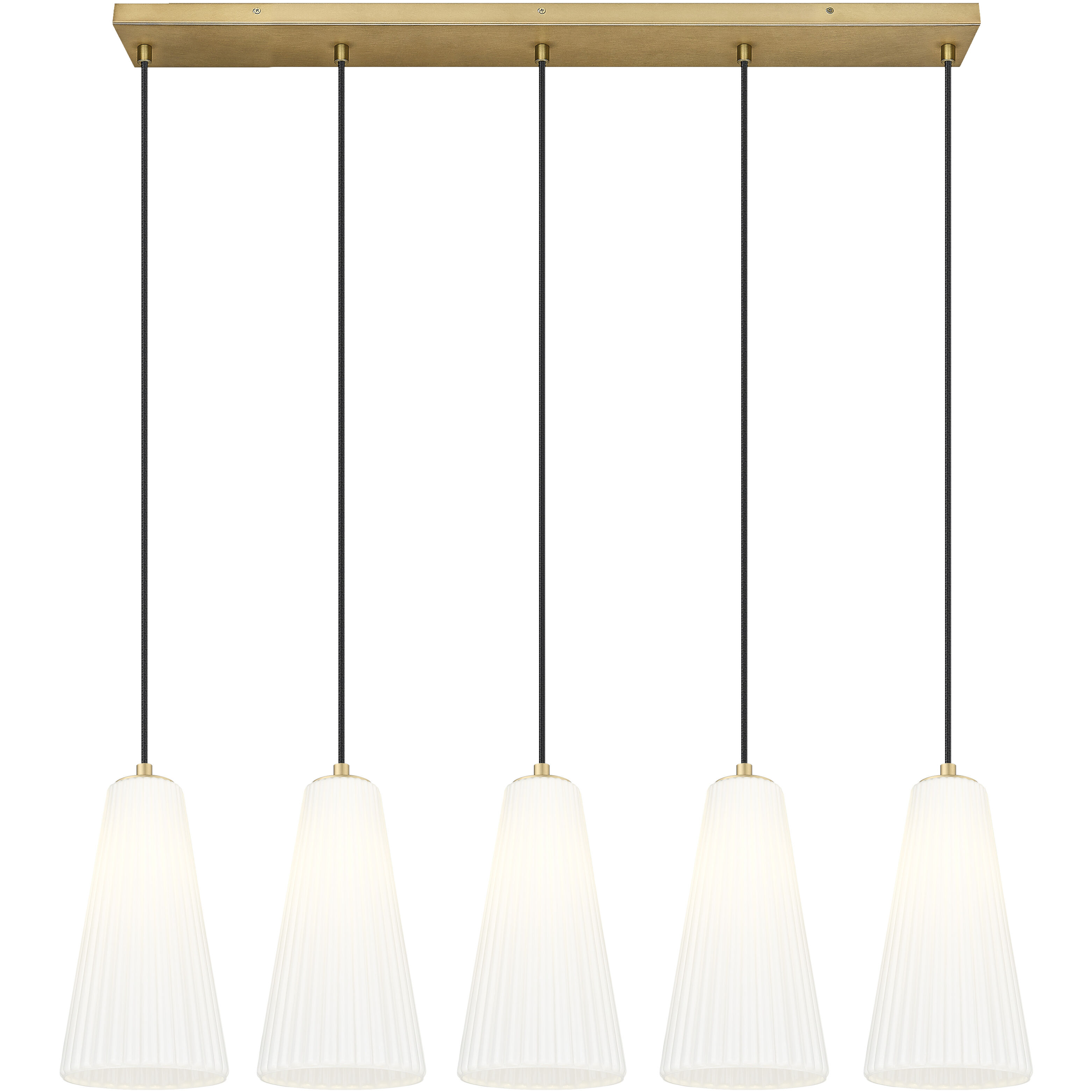 Farrell 5 Light 42 inch Modern Gold Linear Chandelier Ceiling Light