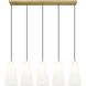 Farrell 5 Light 42 inch Modern Gold Linear Chandelier Ceiling Light