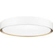 Kawan LED 20 inch Matte White and Modern Gold Flush Mount Ceiling Light