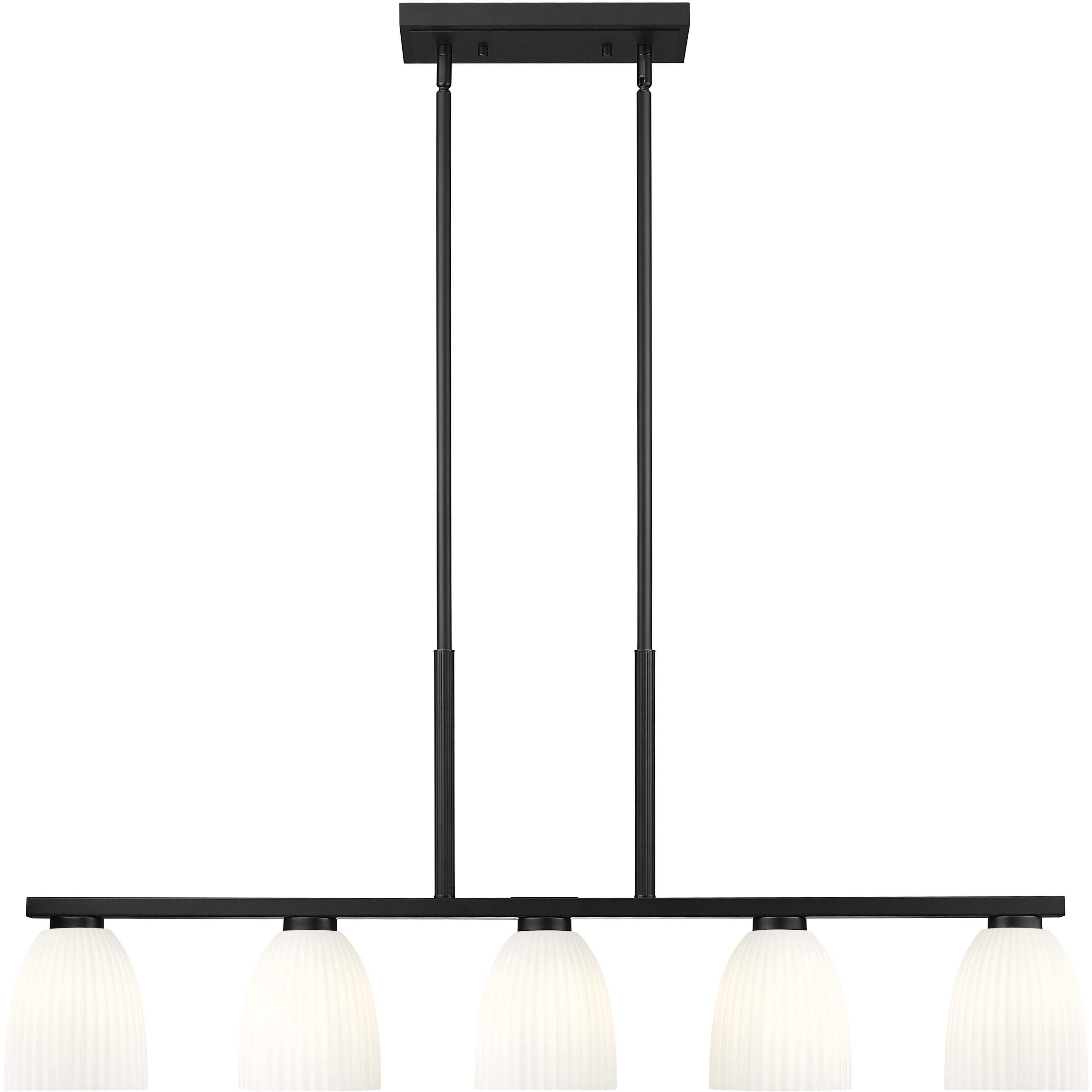 Naya Linear Chandelier Ceiling Light in Matte Black