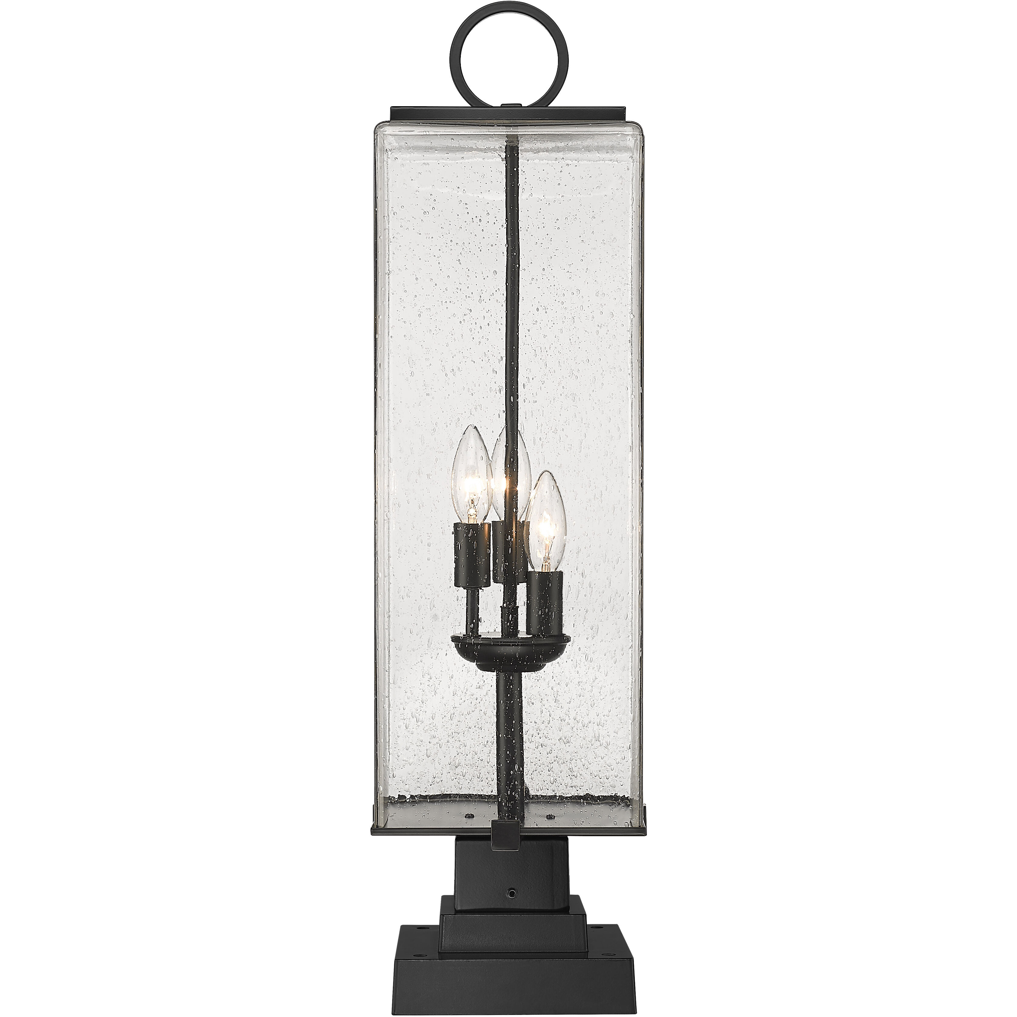 Sana 3 Light 28.75 inch Black Outdoor Pier Mounted Fixture