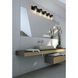 Lawson 5 Light 38 inch Matte Black Vanity Wall Light