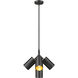 Lumina 5 Light 17 inch Matte Black Chandelier Ceiling Light