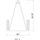 Beau 6 Light 26 inch Rubbed Brass Chandelier Ceiling Light