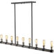 Kirkland 9 Light 56 inch Ashen Barnboard Linear Chandelier Ceiling Light
