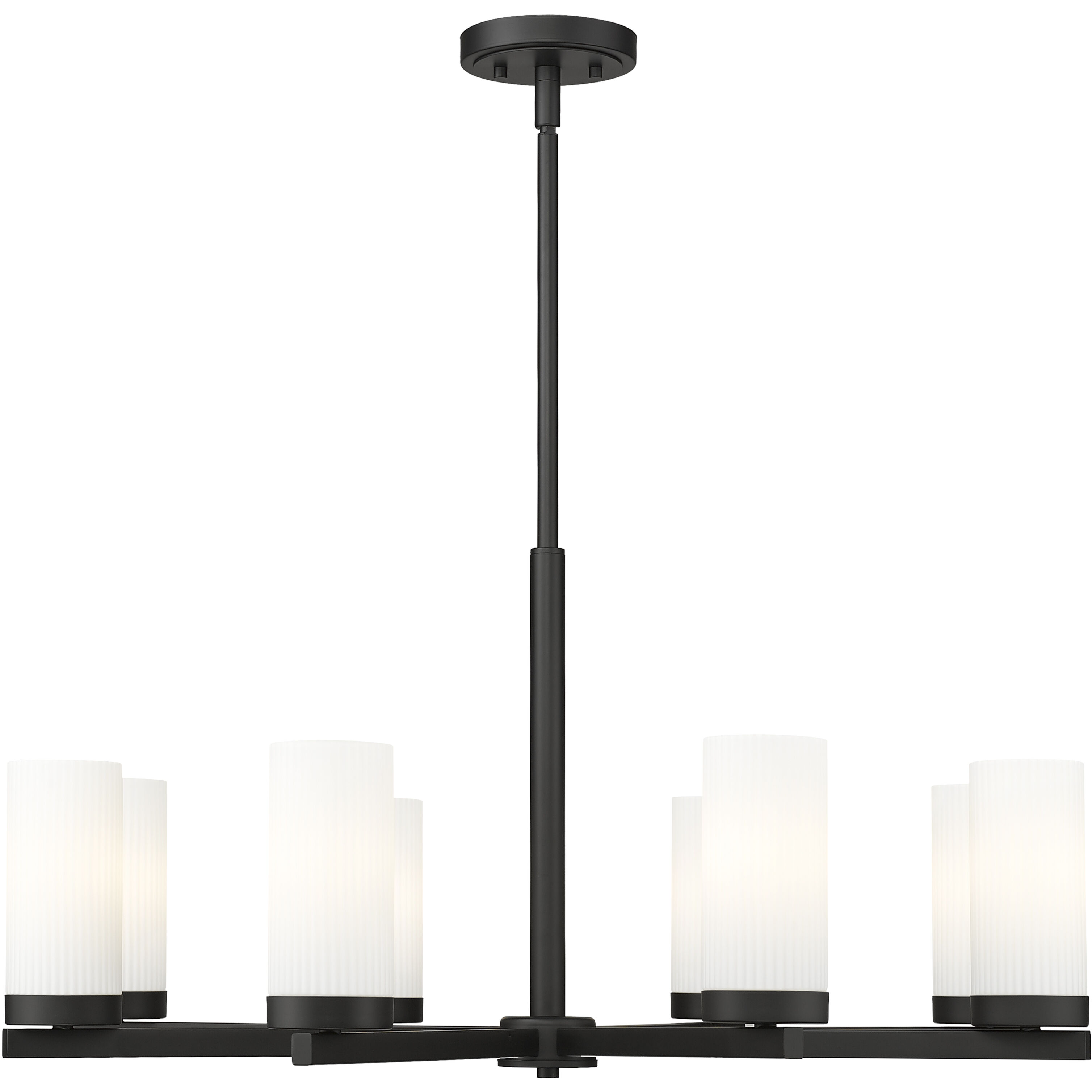 Danica 8 Light 31.5 inch Matte Black Chandelier Ceiling Light