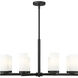 Danica 8 Light 31.5 inch Matte Black Chandelier Ceiling Light