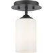 Bordeaux 1 Light 5.5 inch Bronze Flush Mount Ceiling Light