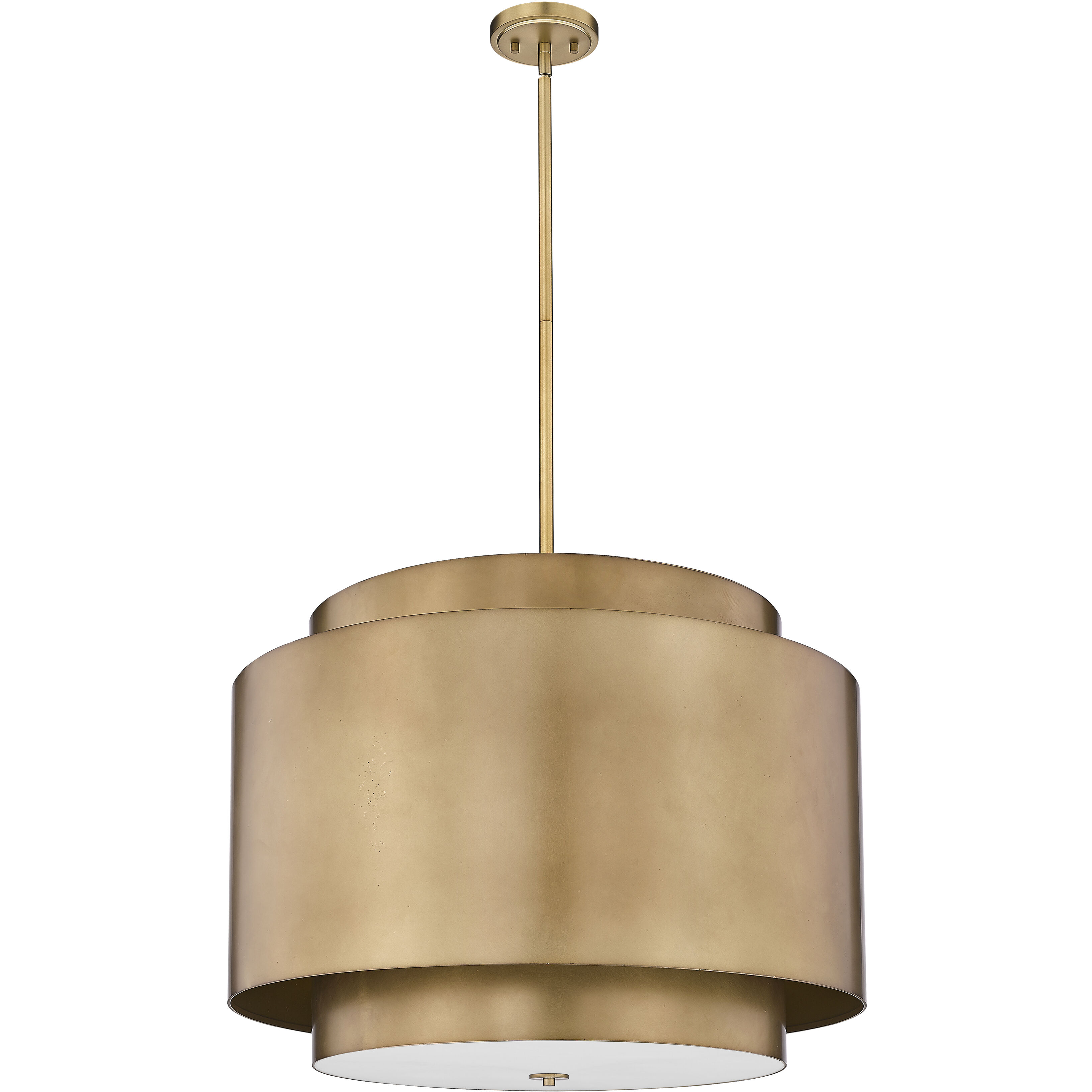 Harlech 4 Light 32.5 inch Rubbed Brass Chandelier Ceiling Light