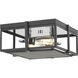 Halcyon 2 Light 13.75 inch Matte Black and Chrome Flush Mount Ceiling Light