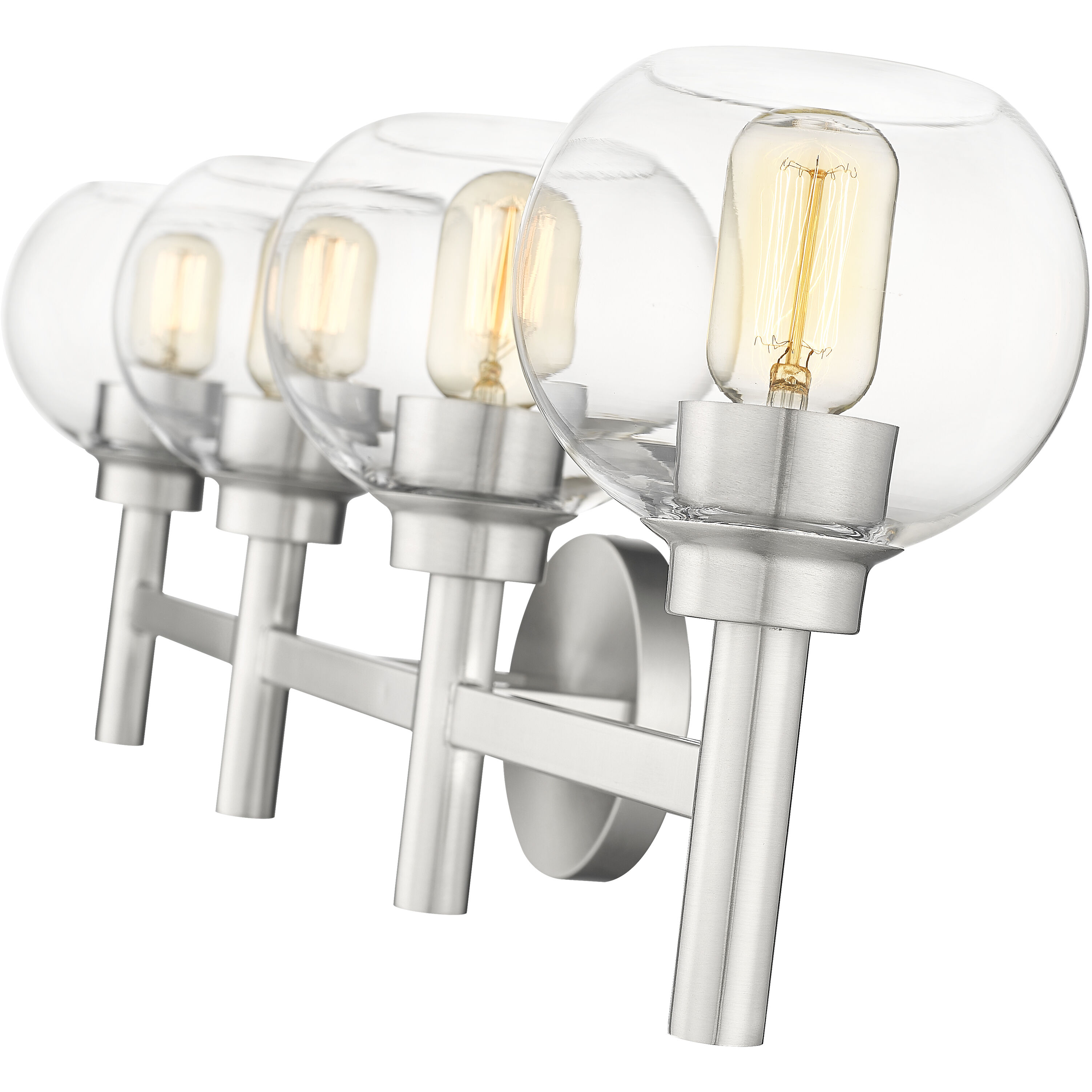 Sutton 4 Light 31.5 inch Brushed Nickel Vanity Wall Light