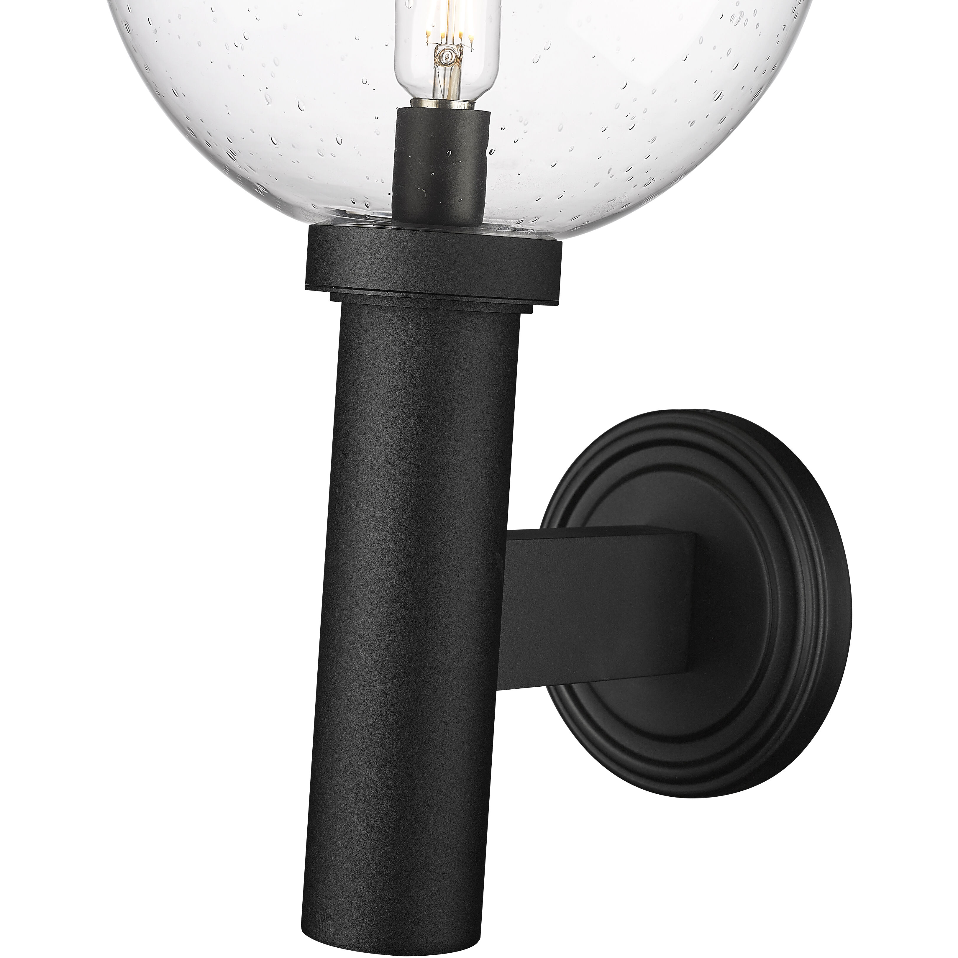 Laurent 1 Light 22.5 inch Black Outdoor Wall Light