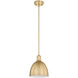 Sawyer 1 Light 8.25 inch Classic Brass Pendant Ceiling Light