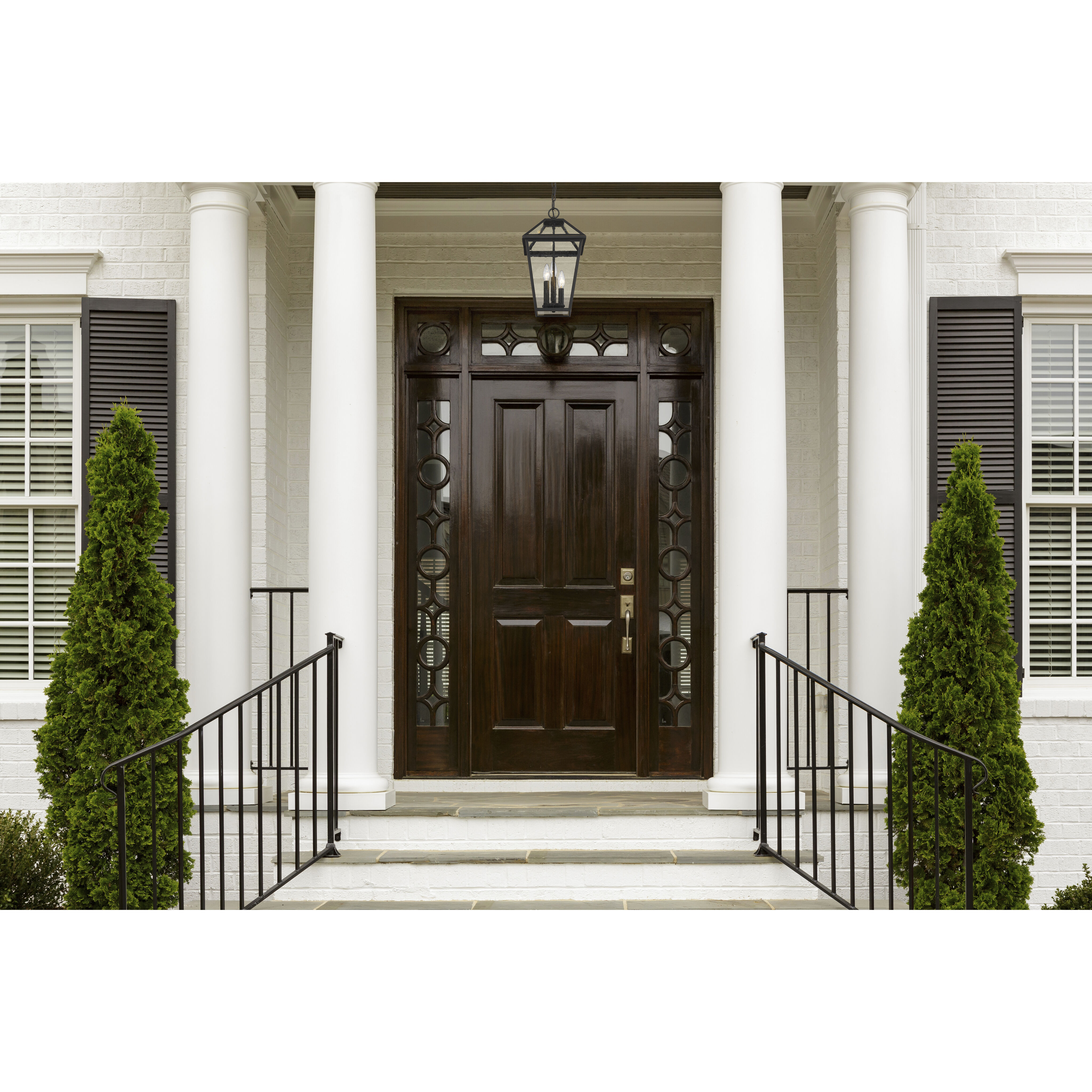 Talbot 3 Light 10 inch Oil Rubbed Bronze Outdoor Chain Mount Ceiling Fixture in Seedy Glass