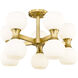 Artemis 10 Light 21 inch Modern Gold Semi Flush Mount Ceiling Light