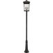 Beacon 4 Light 125.5 inch Black Outdoor Post Mounted Fixture