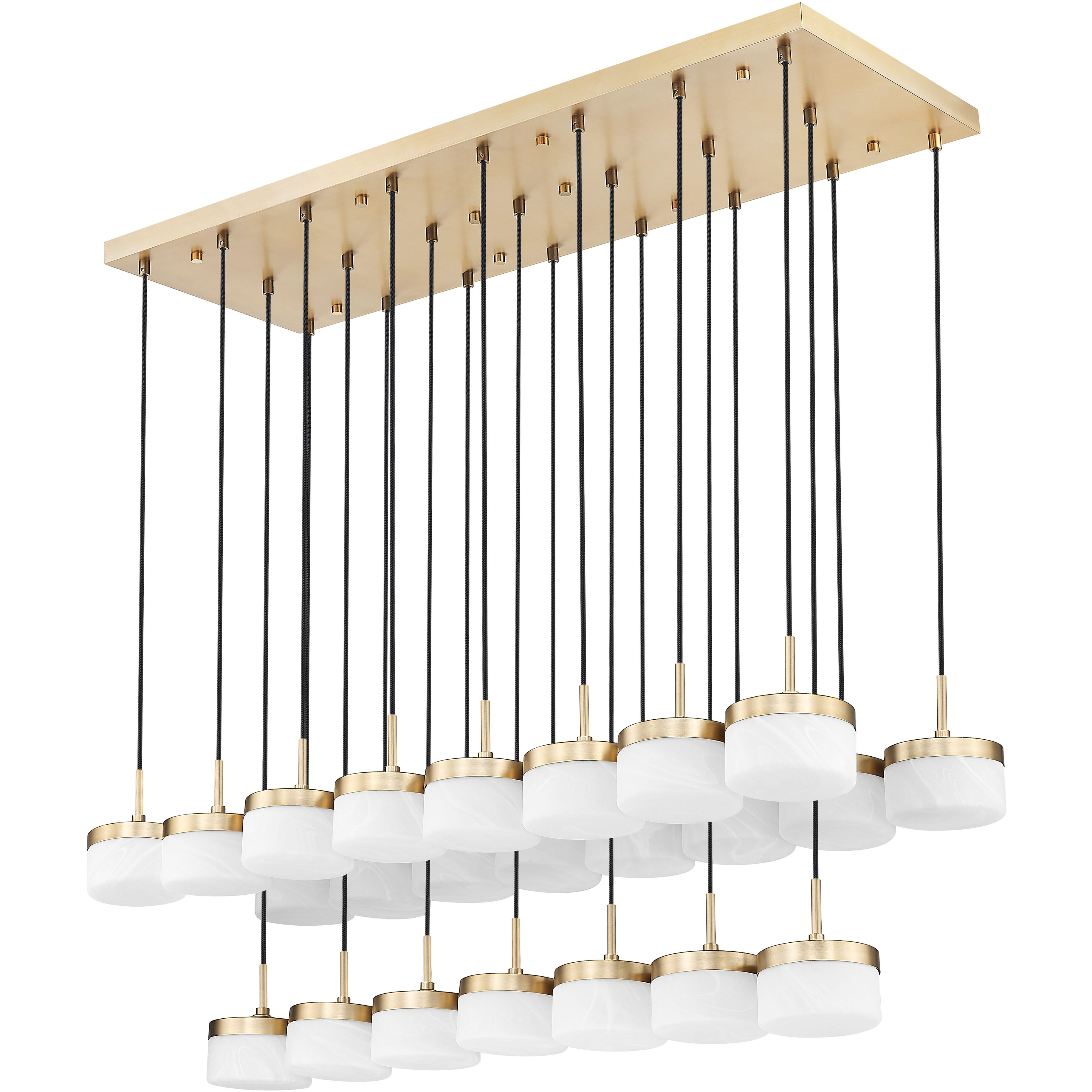Renaud LED 58.75 inch Modern Gold Linear Chandelier Ceiling Light