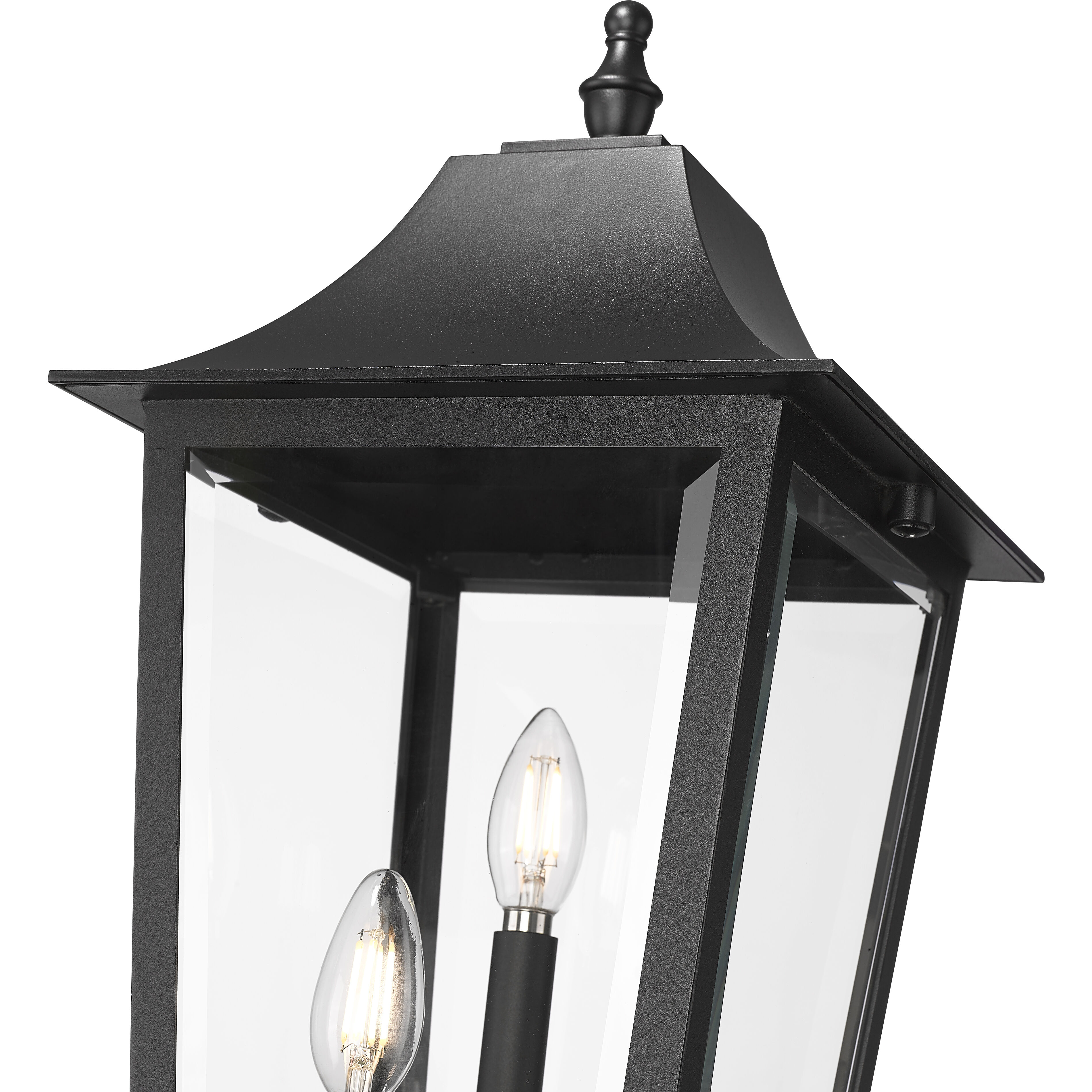 Gannon 3 Light 28.75 inch Black Outdoor Pier Mounted Fixture in G9
