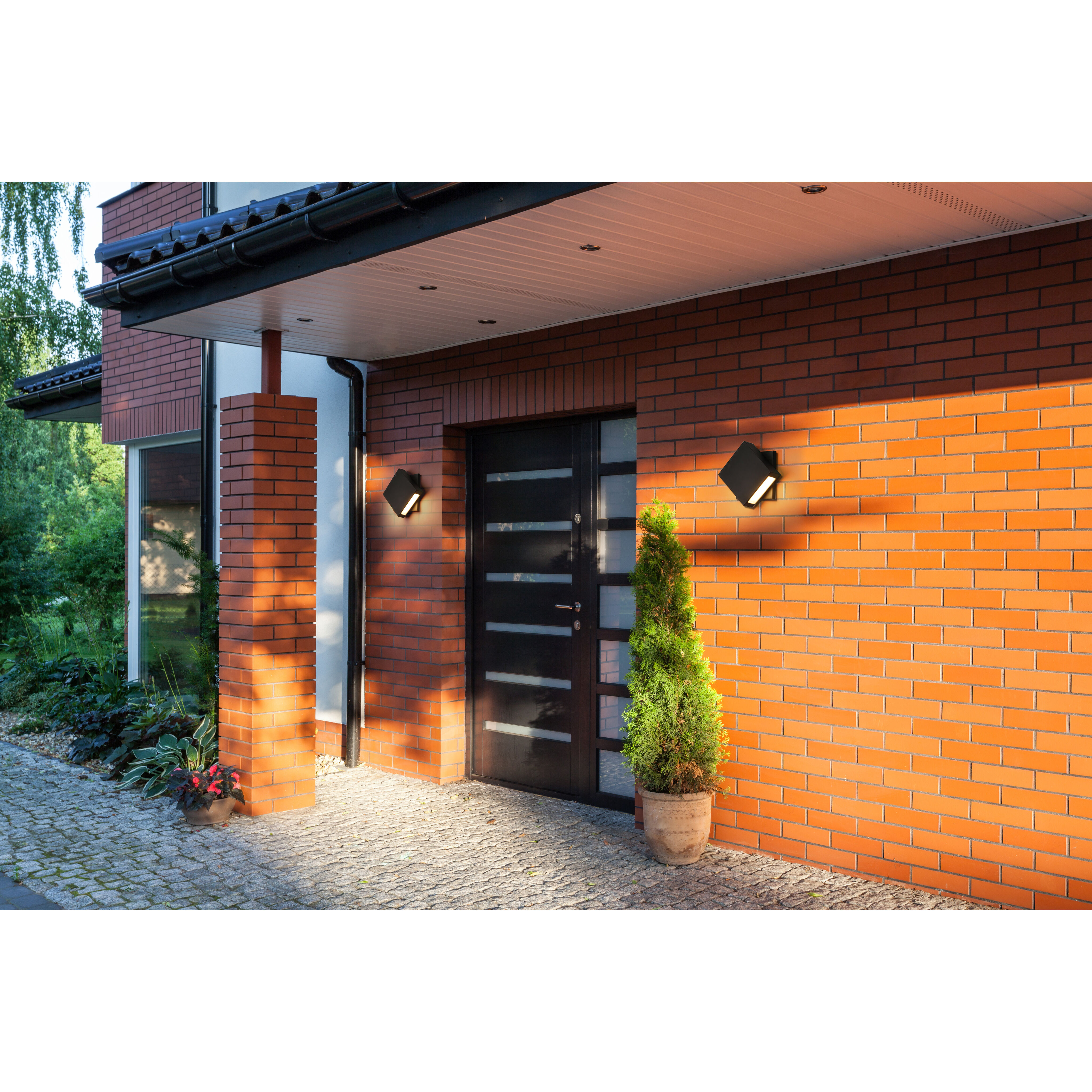 Quadrate LED 11 inch Black Outdoor Wall Light