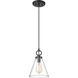 Harper 1 Light 8 inch Matte Black Pendant Ceiling Light