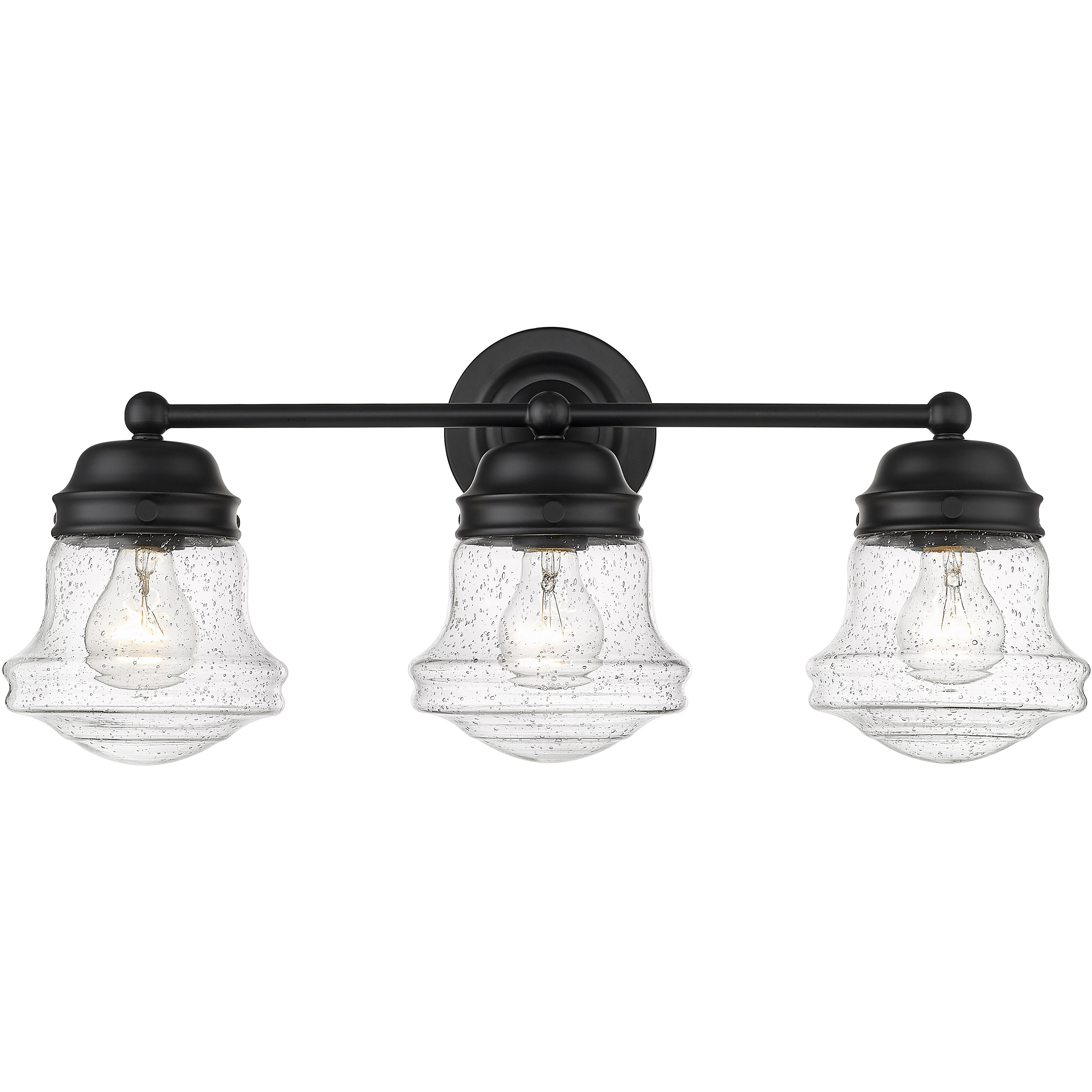 Vaughn 3 Light 22.5 inch Matte Black Vanity Wall Light
