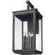 Hartwell 6 Light 36 inch Sand Black Outdoor Wall Light