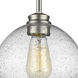 Amon 1 Light 8 inch Brushed Nickel Pendant Ceiling Light