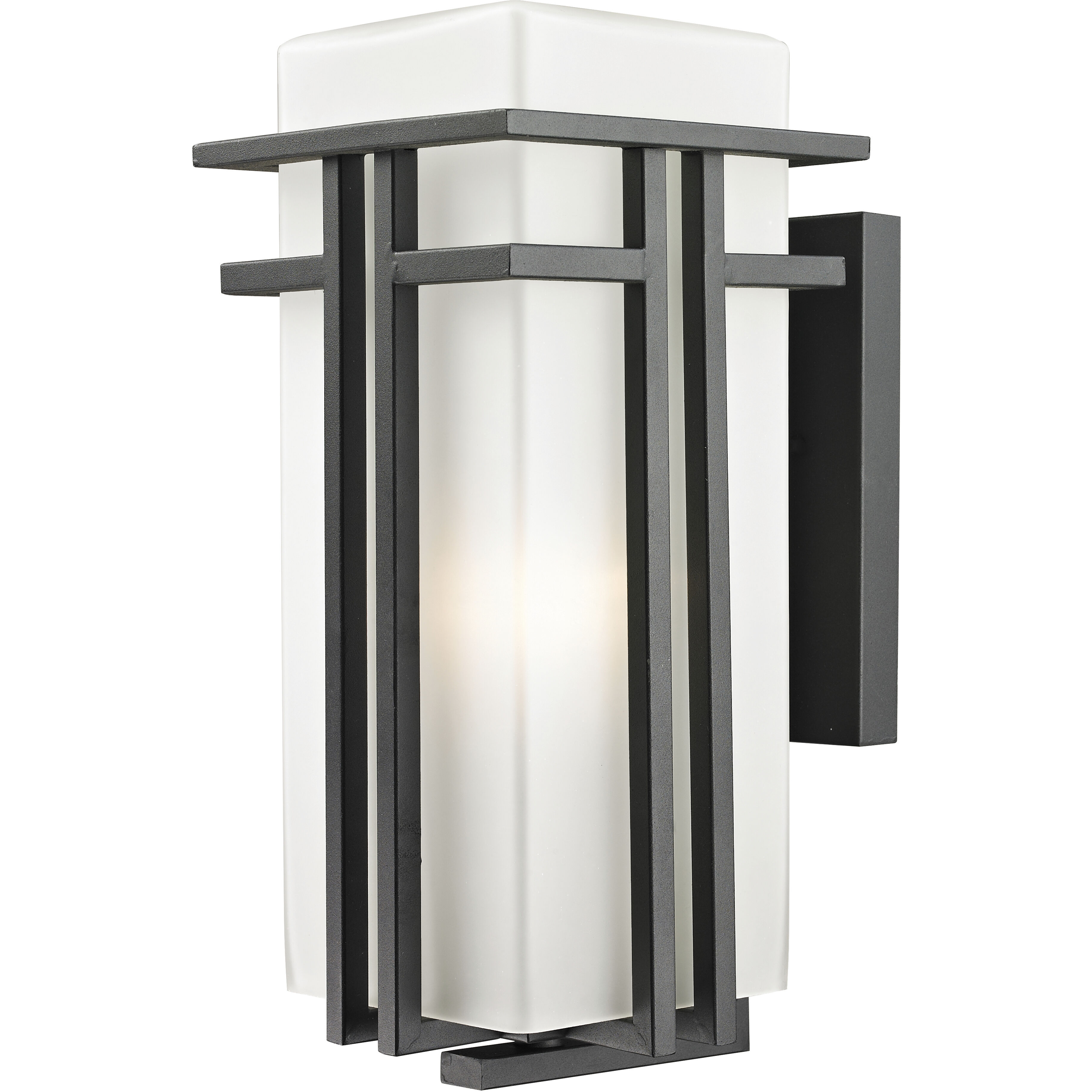 Abbey 1 Light 17 inch Black Outdoor Wall Light