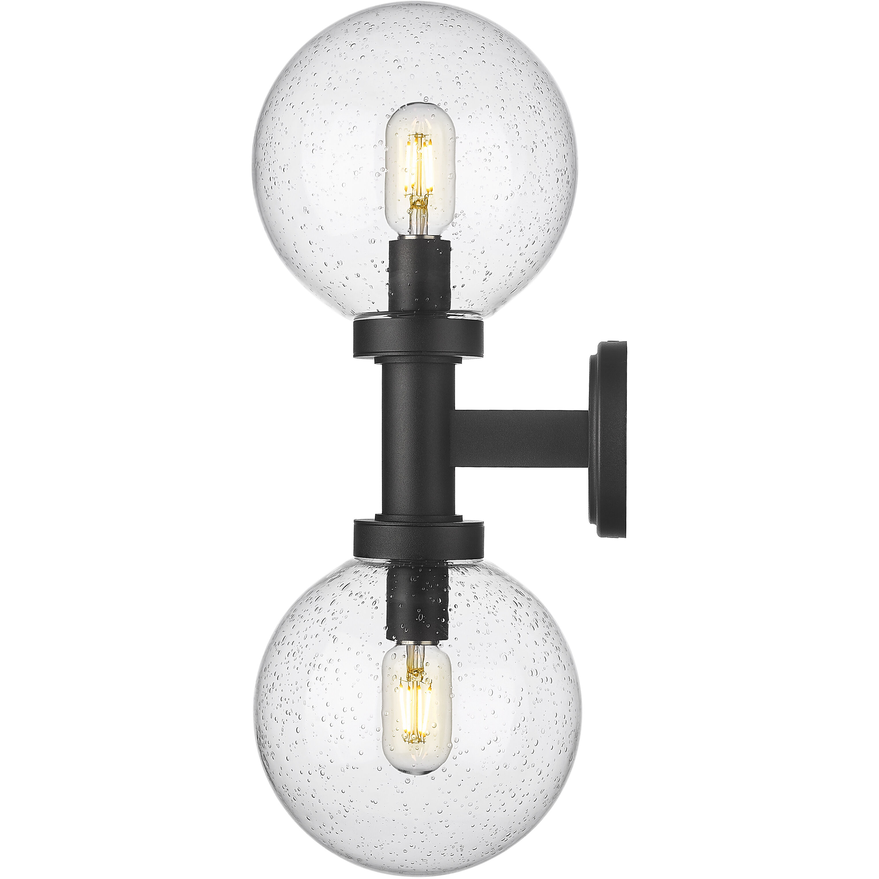 Laurent 2 Light 21 inch Black Outdoor Wall Light