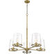 Callista 5 Light 33 inch Rubbed Brass Chandelier Ceiling Light