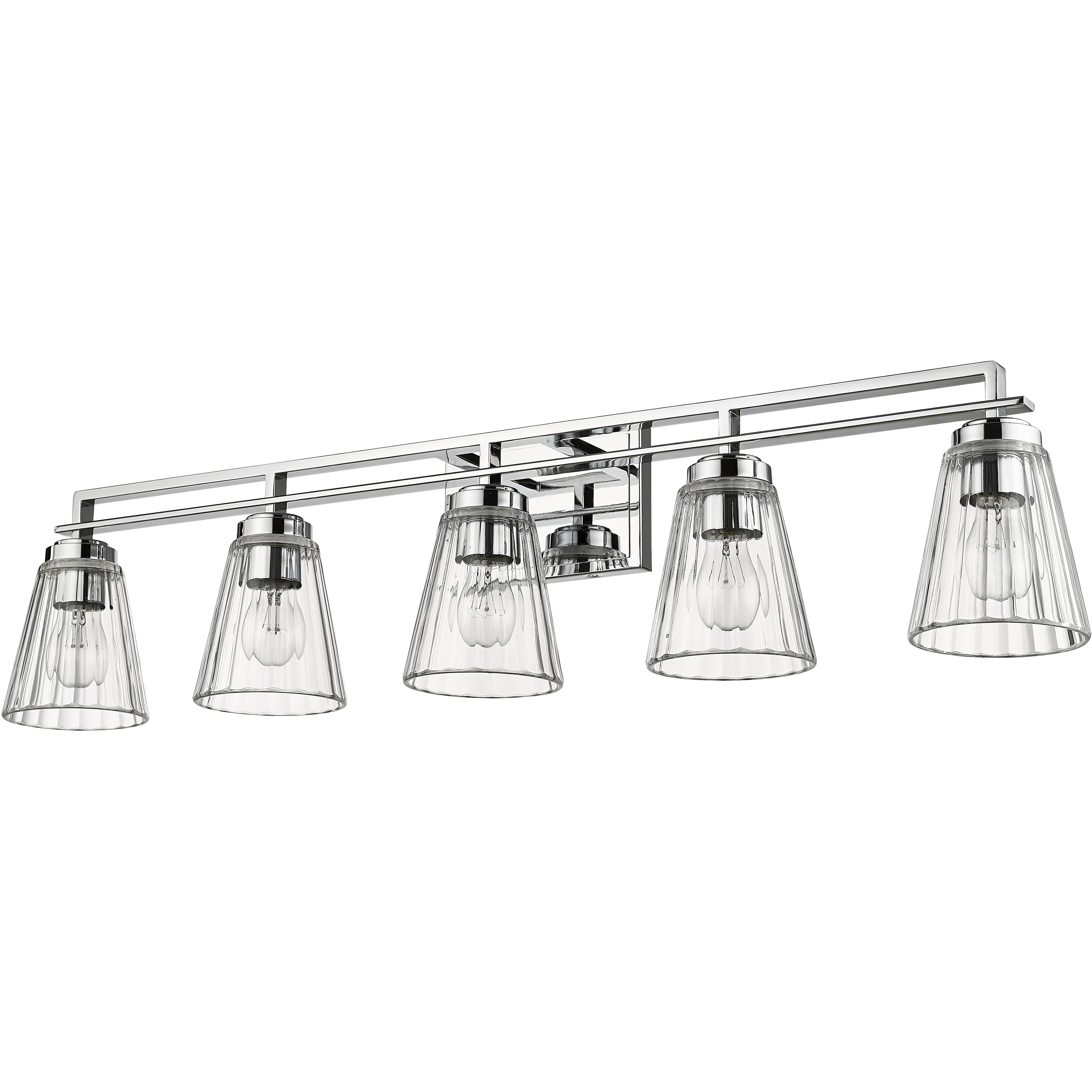 Lyna 5 Light 38.75 inch Chrome Vanity Wall Light