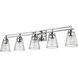 Lyna 5 Light 38.75 inch Chrome Vanity Wall Light