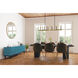Haylie 12 Light 56 inch Matte Black and Olde Brass Linear Chandelier Ceiling Light