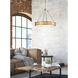 Anders LED 33 inch Rubbed Brass Chandelier Ceiling Light