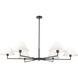 Leila 6 Light 63 inch Matte Black Chandelier Ceiling Light